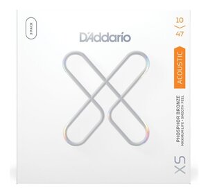 ★D’Addario XSAPB1047-3P ×1 アコギ弦 3セットパック XS Phosphor Bronze Extra Light .010-.047★新品送料込/メール便