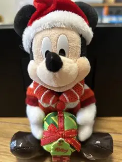 ディズニーランド ミッキーマウス クリスマス　ぬいぐるみバッジ