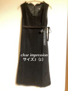 【CLEAR IMPRESSION】 スウェード調ワンピース サイズ3（L）