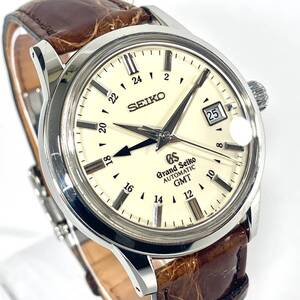 Grand Seiko GS GMT 動作OK 極美品 9S56-00B0 SBGM AUTOMATIC グランドセイコー メンズ オートマティック 4.7×4.0 腕時計 WristWatch G4