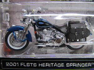 Harley Davidson 1/24 ハーレーダビッドソン 2001 FLSTS HERITAGE SPRINGER ヘリテイジスプリンガー ジオラマ アメリカン 鉄馬 USA未開封品