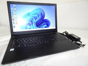 東芝 dynabook B65/J Windows11 インテル Core i5 7200U メモリ8GB SSD 256GB 15.6型 Office2010搭載 ブラック 1週間保証