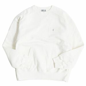 美品□21AW DIOR×sacai ディオール オム サカイ 213J643A0687 ロゴワッペン スウェットシャツ/トレーナー アイボリー S 伊製 正規品