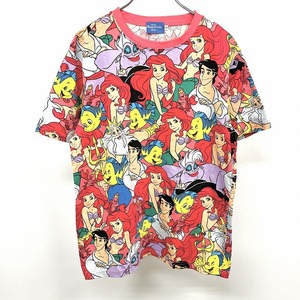 東京ディズニーリゾート TOKYO DISNEY RESORT アリエル ニモ セバスチャン アースラ トリトン王 アラジン Tシャツ 半袖 M 杢ピンク メンズ