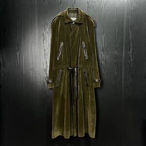 70s Yves Saint Laurent rive gauche イブサンローラン リブゴーシュ コーデュロイ レザー ミリタリー サファリ コート ヴィンテージ 80s