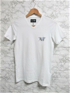 ☆ARMANI JEANS アルマーニジーンズ プリント ロゴ 刺繍 Tシャツ 半袖/メンズ/XS☆新品