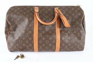 LOUIS VUITTON ルイヴィトン モノグラム キーポル50 ハンドバッグ ボストン トラベル 旅行 かばん 0258-RY①