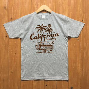 ■CALIFORNIA Tシャツ■レディースXLサイズ相当（グレーxブラウン）アメ車　シェビーバン　シボレー カリフォルニア CHEVY