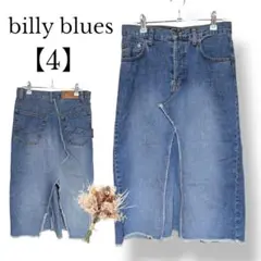 1353ꕤbilly blues リメイク風デニムスカート【4】後スリット 古着