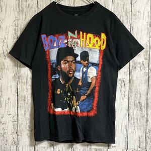 ICE CUBE アイスキューブ ボーイズンザフッド ムービーTシャツ S 黒 ブラック 両面プリント HTK4211