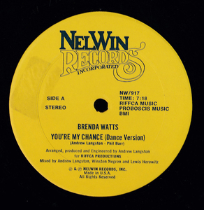 ダンクラ12inch★BRENDA WATTS / You’re my chance★Nelwin★