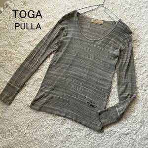 超美品　TOGA PULLA　トーガ プルラ　長袖Tシャツ　グレー