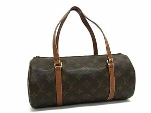 1円 LOUIS VUITTON ルイヴィトン M51365 モノグラム パピヨン30 円筒型 ハンドバッグ トート レディース ブラウン系 BI6206