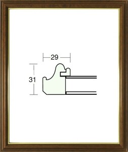 デッサン用額縁 木製フレーム 5703 大衣サイズ ブラウン