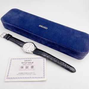 SEIKO セイコー DOLCE ドルチェ 革ベルト メンズ 腕時計 8J41-8010 SS BASE MTAL クォーツ 箱付き 【a1915】