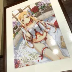 電撃25周年記念 ソードアート・オンライン ー箔押しサイン入り 複製原画 SAO