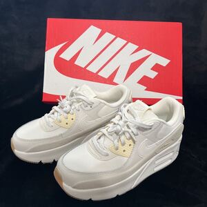 新品 NIKE ナイキ AIR MAX90 LV8 FD4328-100 ホワイト ベージュ 24 7 レディース エアマックス 厚底 スニーカー 厚底スニーカー 白