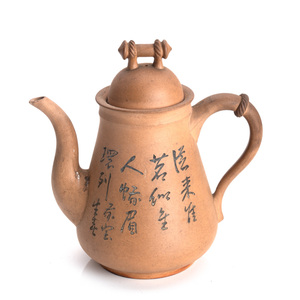 S-367 鉄画軒製「朱泥急須」中国古玩／煎茶道具／茶銚／茶壺／茶壷／朱泥／黄泥