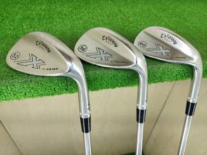 【ウェッジ3本セット】Callaway キャロウェイ X C-GRIND FORGED 52度/56度/60度 純正スチールシャフト