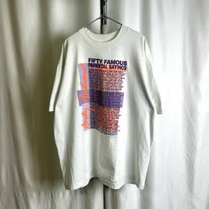 90s ANDY ANDREWS プリント Tシャツ XL ビッグサイズ ホワイト 白 アンディ アンドリューズ 作家 小説 80s 古着 オールド ビンテージ