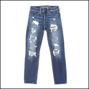 アメリカンイーグル AMERICAN EAGLE JEGGING CROP デニムパンツ 00 [38G2107K][0