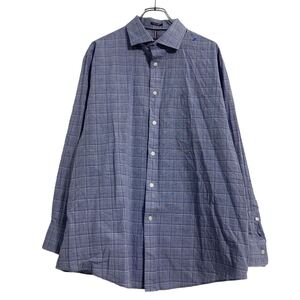 TOMMY HILFIGER 長袖 チェック シャツ XL ブルー トミーヒルフィガー ビッグサイズ 古着卸 アメリカ仕入 a608-5907