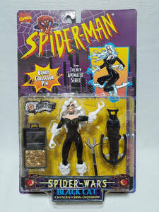 定形外可 トイビズ 1996年 5″ ブラックキャット BLACK CAT *TOYBIZ スパイダーマン SPIDER-MAN SPIDER-WARS マーベル アベンジャーズ