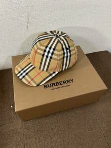 【未使用品】BURBERRY バーバリー ノバチェック コットン100％ キャップ 帽子 表記サイズ L メンズ レディース