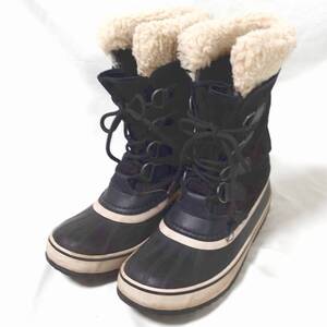 福祉バザー　SOREL/ソレル ブーツ 防寒防水 WATERPROOF 黒 25.0