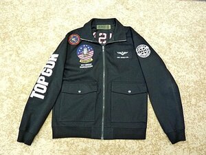 AVIREXのウインドガード ジャケット☆トップガン TOP GUN　ブラック、Lサイズ☆中古品