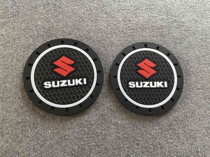 ★スズキ SUZUKI★12★ドリンクホルダー　コースター　2個セット　直径70ｍｍ　シリコーン製　カップパッド