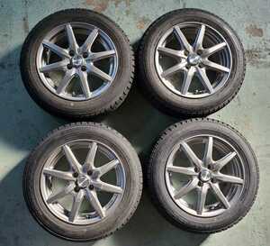 ⑤　aqua 15×6j 15インチ　4穴　スタッドレス　175/65r15 ４本　タイヤ　ホイール　タイヤ付き　グッドイヤー　ice navi zeaⅡ　GOODyear