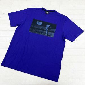 1412◎ Paul Smith ポールスミス トップス Tシャツ カットソー 半袖 クルーネック イラスト プリント パープル メンズXL