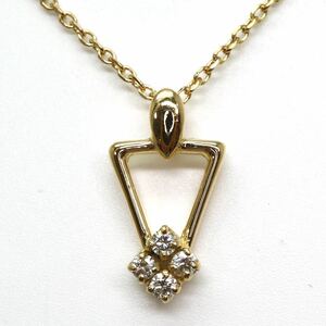 MIKIMOTO(ミキモト)◆K18 天然ダイヤモンドネックレス◆A 約2.6g約38.5cm diamond necklace jewelry ジュエリー EC2/EC2