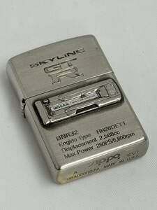 ♪ZIPPO SKYLINE GT-R BNR 32 ジッポー スカイライン 立体メタル 2000年製 喫煙グッズ 喫煙具 火花確認済み 中古品♪