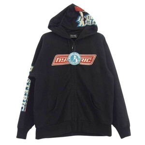 HYSTERIC GLAMOUR ヒステリックグラマー 24SS 02241CF02 HG BOX LOGOS HGボックスロゴ フルジップ パーカー ブラック系 L【中古】