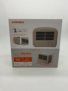 【80】1円～DOSHISHA セラミックヒーター パーソナル ミニ 人感センサー タイマー付き 600ｗ 未開封品 現状品