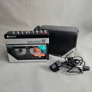 ▲　12/17　282219　SONY　ソニー　WM-W800　STEREO CASSETTE-CORDER　WALKMAN　Wカセットプレーヤー　レトロ　現状品