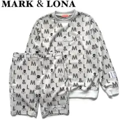 MARK&LONA マークアンドロナ　セットアップ　総柄　メンズ　ゴルフ　スカル