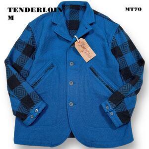 ★年末セール中！ TENDERLOIN テンダーロイン BUFFALO MELTON CPO JKT バッファロー メルトン ジャケット チェック ブルー ブラック 青黒 M