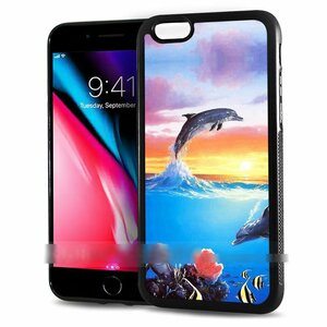 iPhone 6 Plus 6S Plus アイフォン シックス エス プラス イルカ ドルフィン スマホケース アートケース スマートフォン カバー