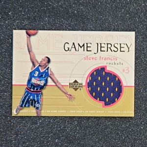 ◆Steve Francis【Game Jersey】NBA Upper Deck UD Game Jersey card#GJ43　◇検索：スティーブ・フランシス Rockets ジャージ 