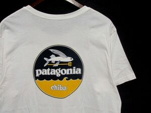 ★レア★USA製 patagonia パタゴニア サーフ千葉限定 半袖 プリント Tシャツ サイズL★ホワイト 白 アウトドア トップス アメリカ製 希少