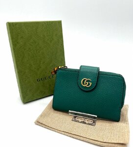 ●極美品 GUCCI グッチ 真贋OK 財布 グリーン 二つ折り財布 財布 レディース メンズ