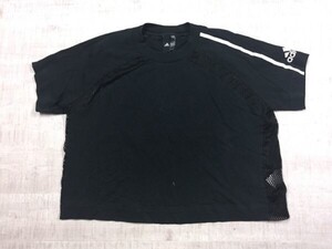 アディダス adidas スポーツ ストリート ワイド 半袖ビッグTシャツ カットソー レディース メッシュ OT 黒