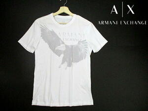 正規品■ 即決　安い！　アルマーニ エクスチェンジ　イーグルロゴ 半袖Tシャツ　白　Sサイズ　ARMANI EXCHANGE　ジョルジオアルマーニ