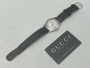 GUCCI グッチ　本物　人気5500M　メンズ腕時計　シルバー　稼働品　ギャランティ有