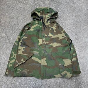 90s 米軍実物 ecwcs ゴアテックスパーカー ミリタリー ヴィンテージ L ゴアテックス ウッドランド 迷彩 GORE-TEX ウッドランドカモ L-R