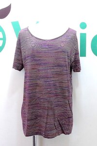 S*ミッソーニ MISSONI SPORT ボーダー レディース半袖カットソー 大きいサイズ 46 kz4208178232