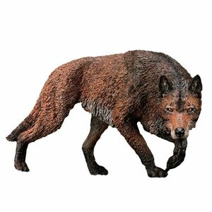 REBOR 1:11スケール ダイアウルフ フィギュア 狼 オオカミ 食肉目 イヌ科 絶滅種 18.5cm級 動物 PVC おもちゃ 模型 (オレンジ)